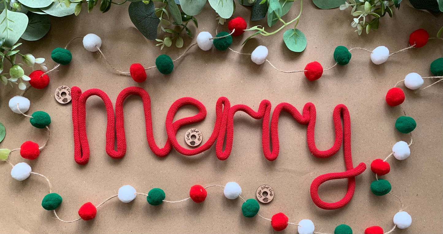 Macrame Cord Christmas Wired Words
