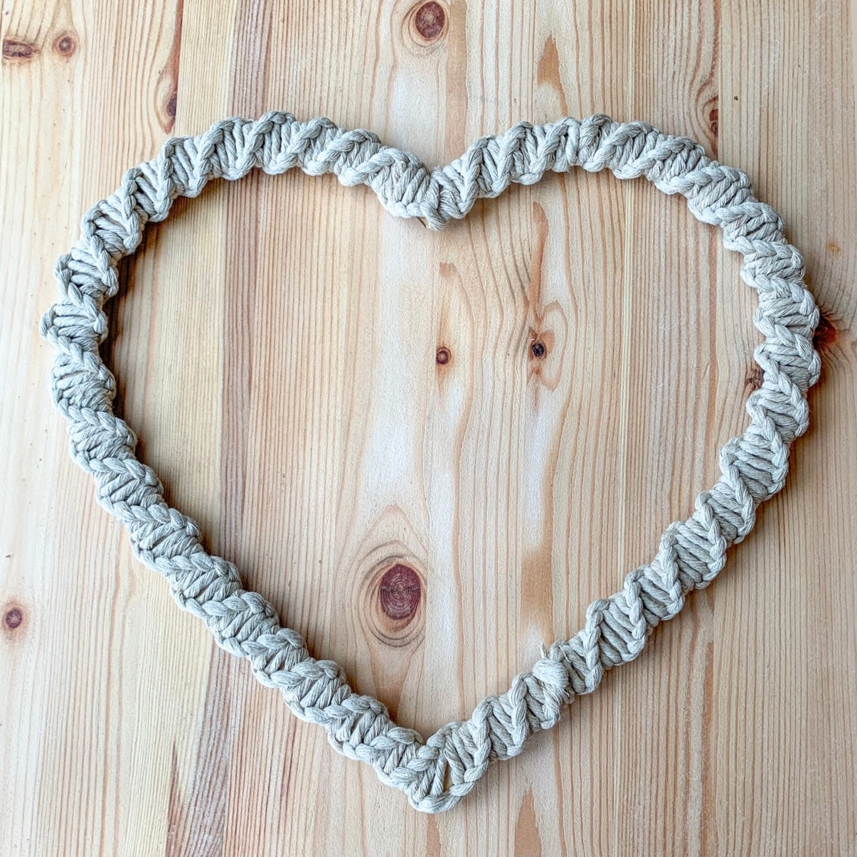Heart Shaped Macramé Wreath Wall Hanging