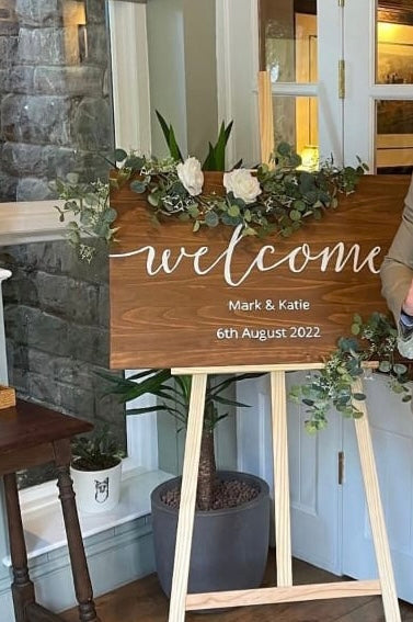 Hand painted Wedding Welcome Sign